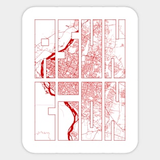 Asuncion, Paraguay City Map Typography - Oriental Sticker